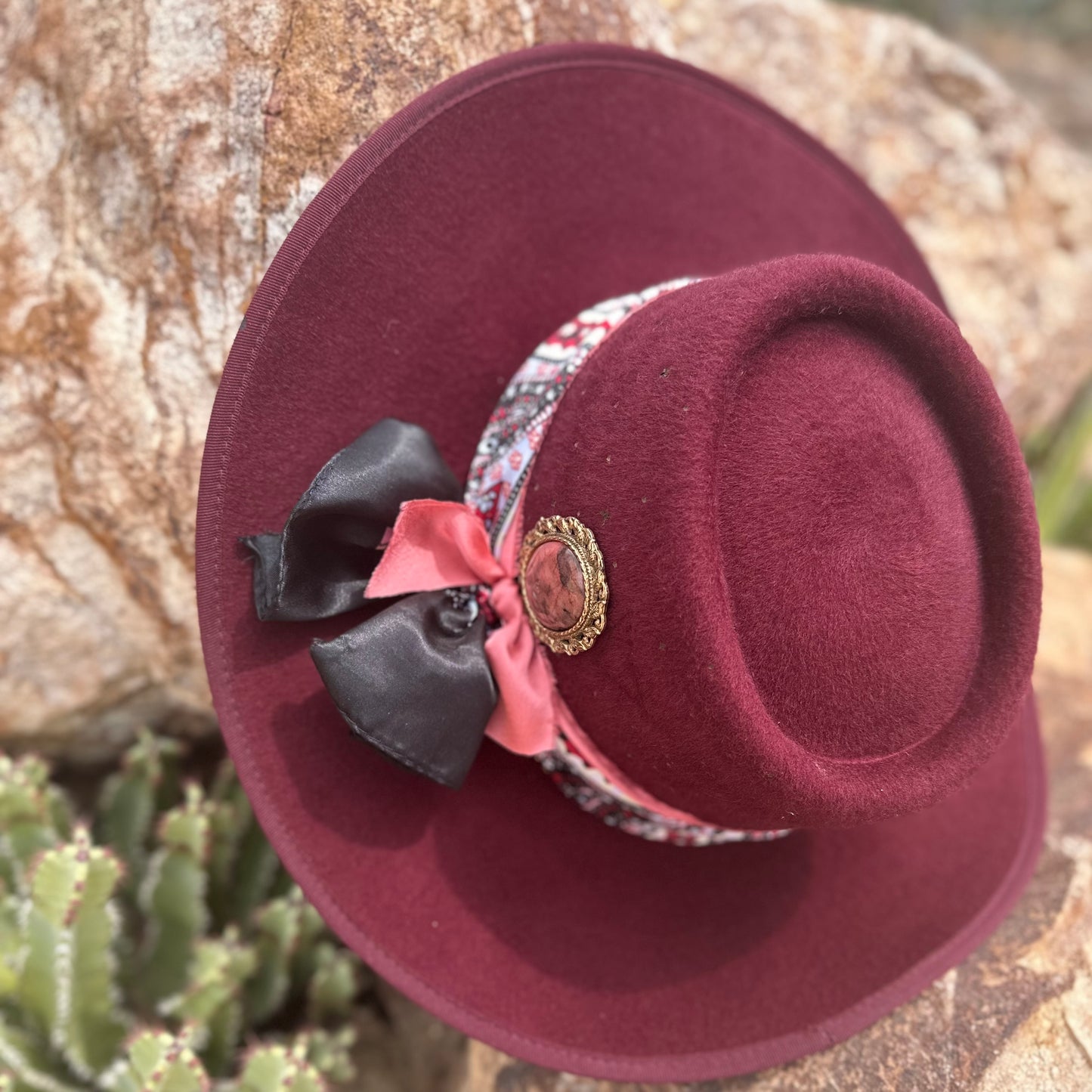 Written in the Stars Vintage Brooch Hat