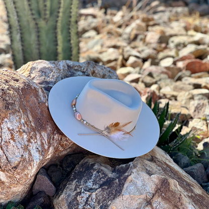 Botswana Agate Freshwater Pearl Hat Band