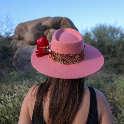 Custom Western Hat Celestial Hat Zodiac Pink Ruby