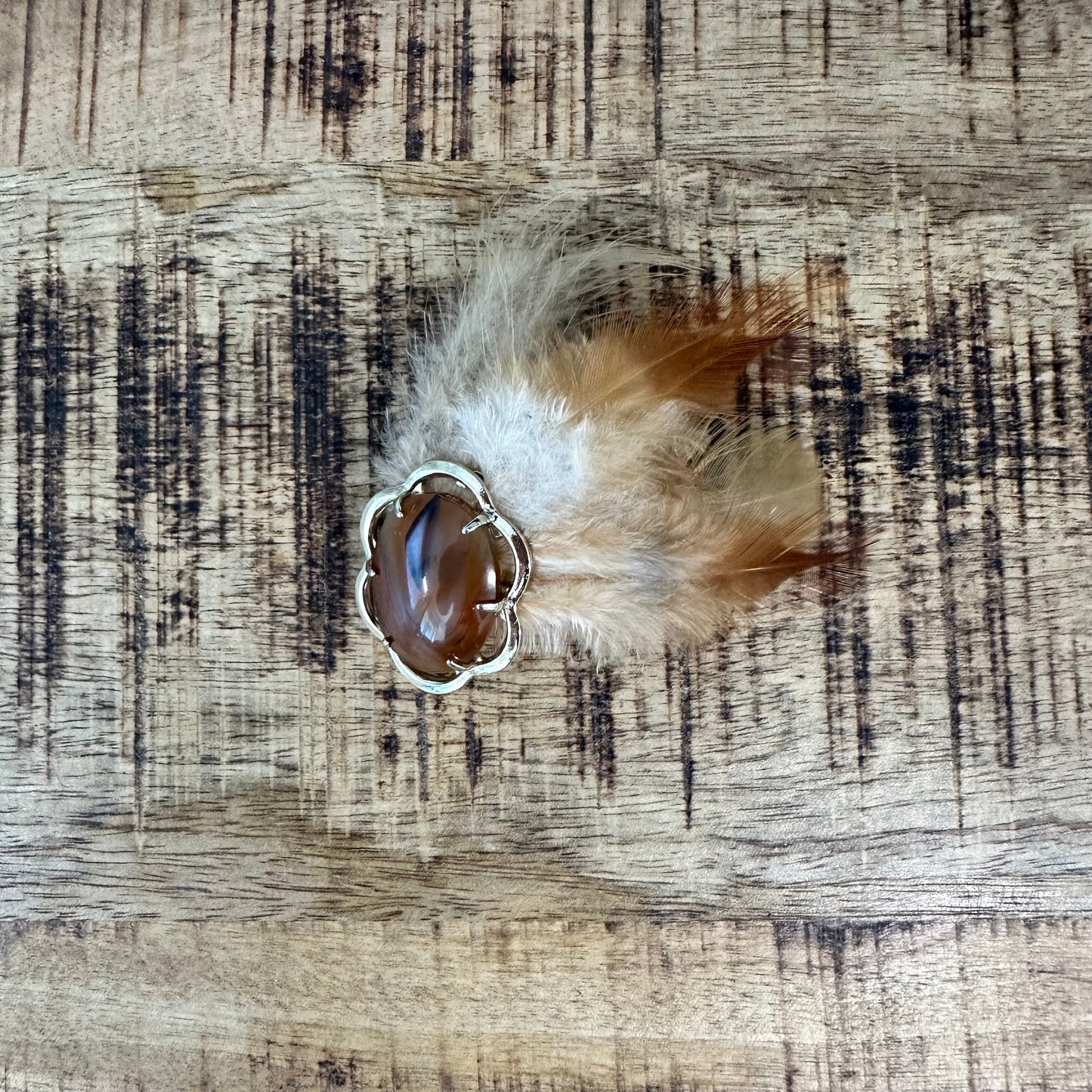 Vintage Stone Hat Pin