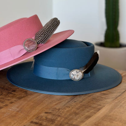 Ocean Blue Gambler ✦ Pre-Made Hat Available