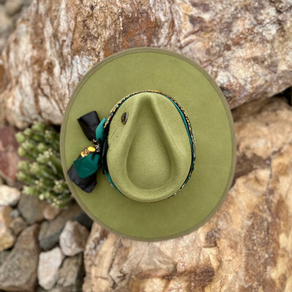 Written in the Stars Celestial Green Wool Hat