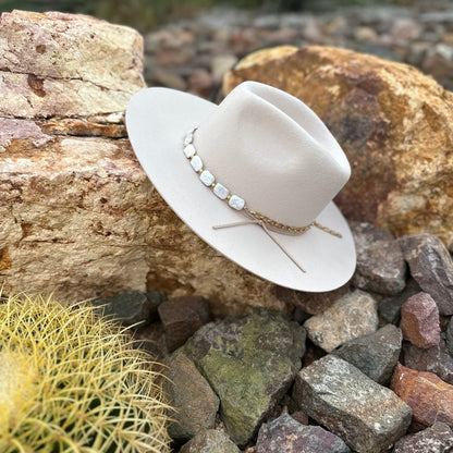 White Freshwater Pearl Hat Band