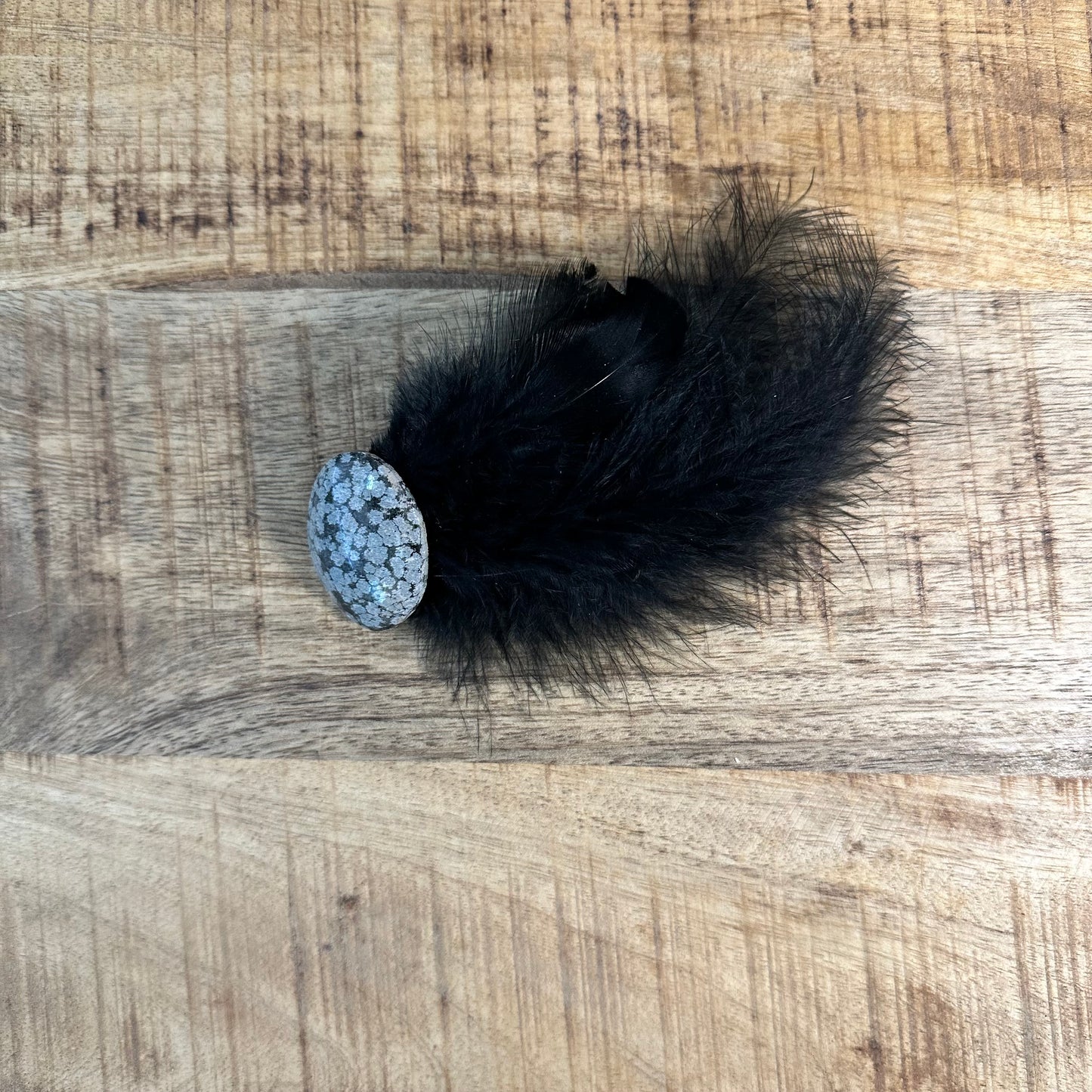 Snowflake Obsidian Hat Pin