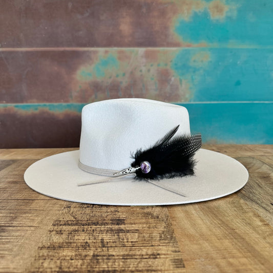 Abalone & Feather Hat Pin