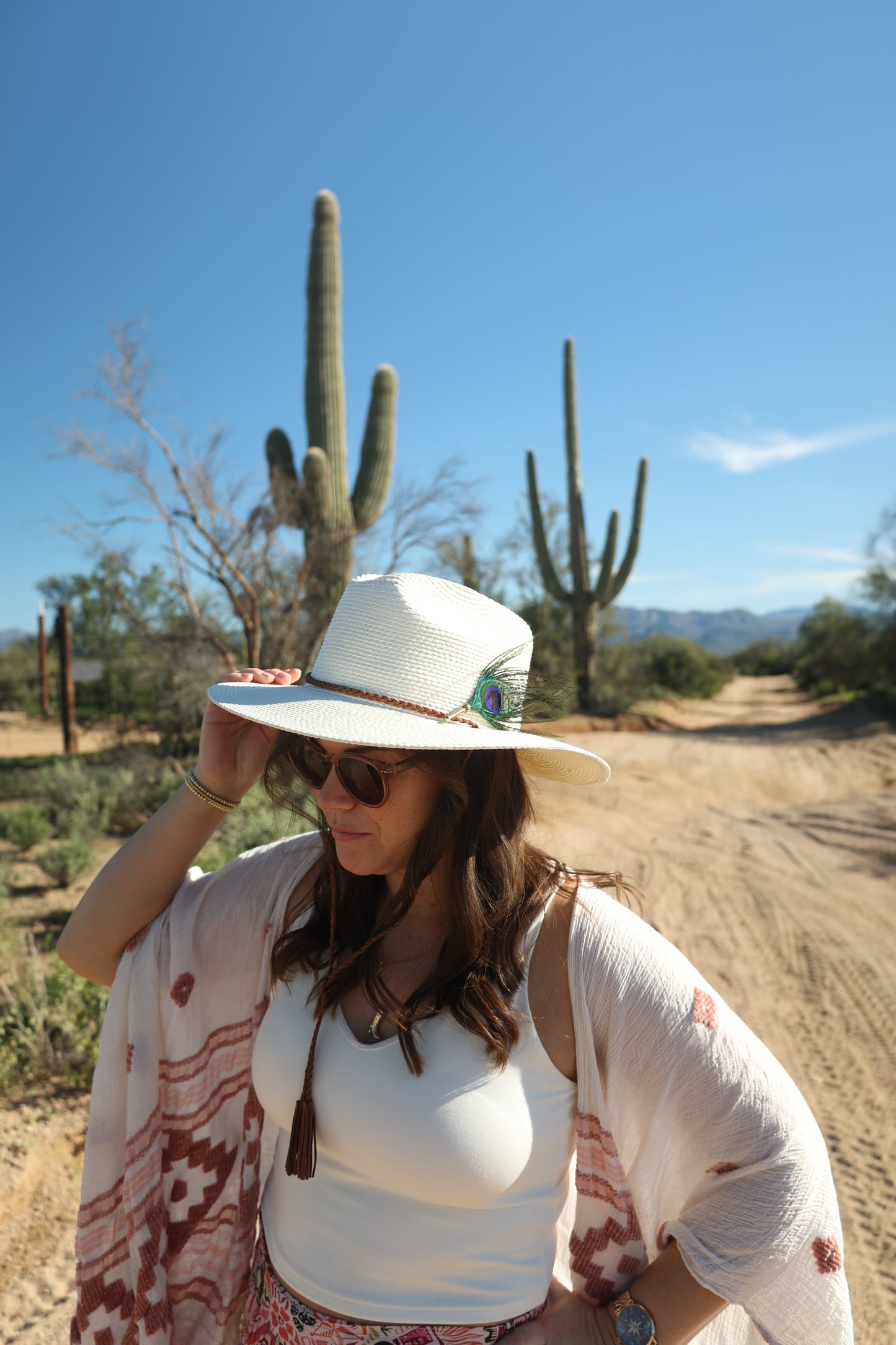 Straw Peacock Hat  ✦ Pre-Made