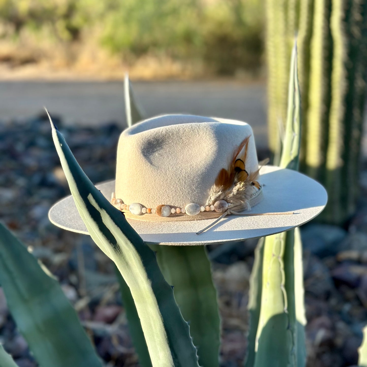 White Opal Adventurine Heishi Hat Band