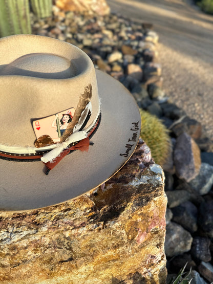 Custom Gigi Pip “Small Town Girl” Western Hat 57cm Adjustable