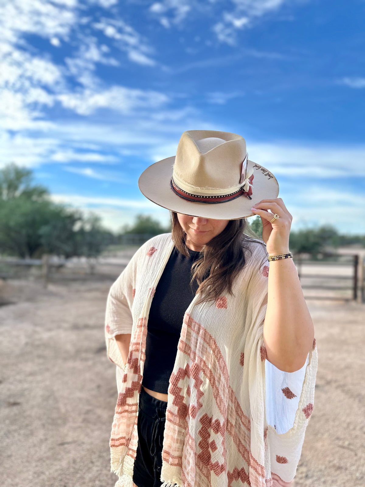 Custom Gigi Pip “Small Town Girl” Western Hat 57cm Adjustable