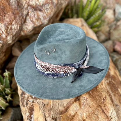 Dark Blue Vegan Western Boho