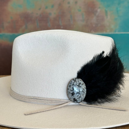 Snowflake Obsidian Hat Pin