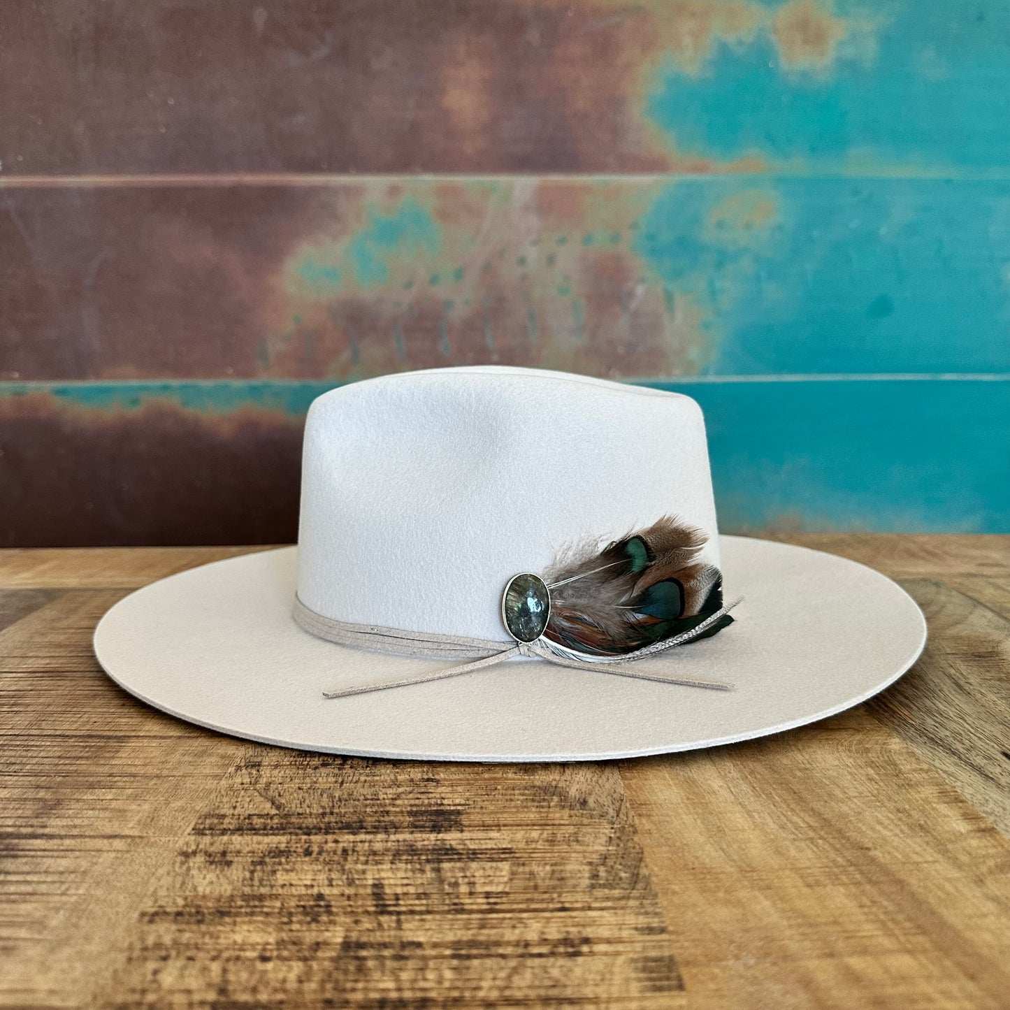 Labradorite Feather Hat Pin