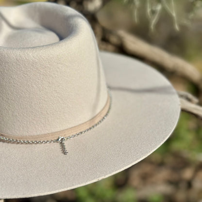 White Freshwater Pearl and Red Coral Hat Band
