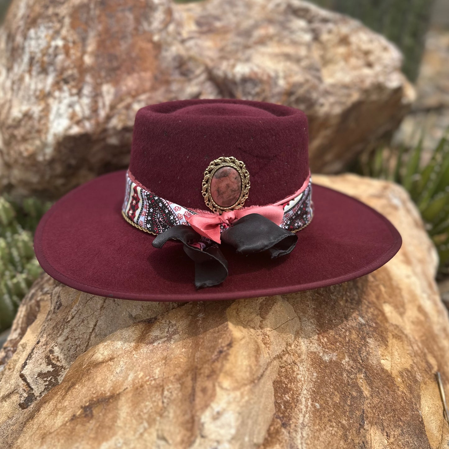 Written in the Stars Vintage Brooch Hat