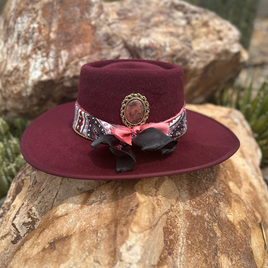Written in the Stars Vintage Brooch Hat