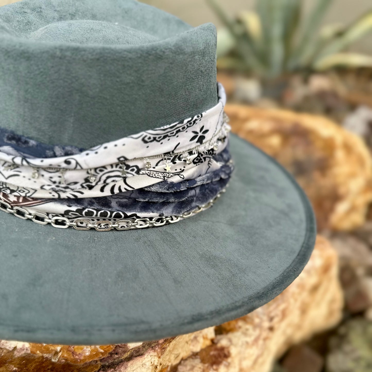 Dark Blue Vegan Western Boho