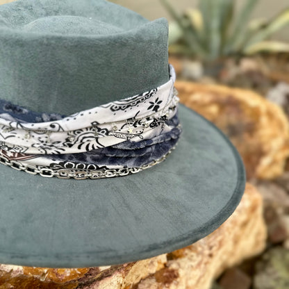 Dark Blue Vegan Western Boho