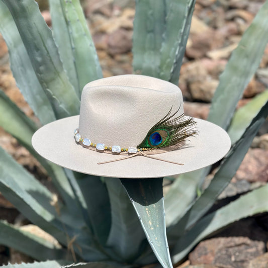 White Freshwater Pearl Amazonite Hat Band