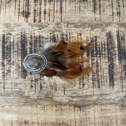 Moss Agate Hat Pin