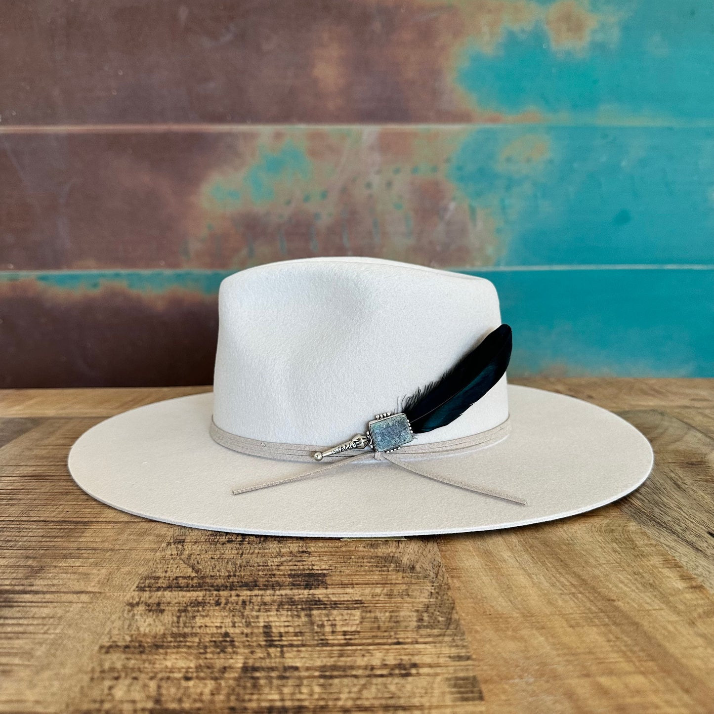 Stone & Feather Hat Pin