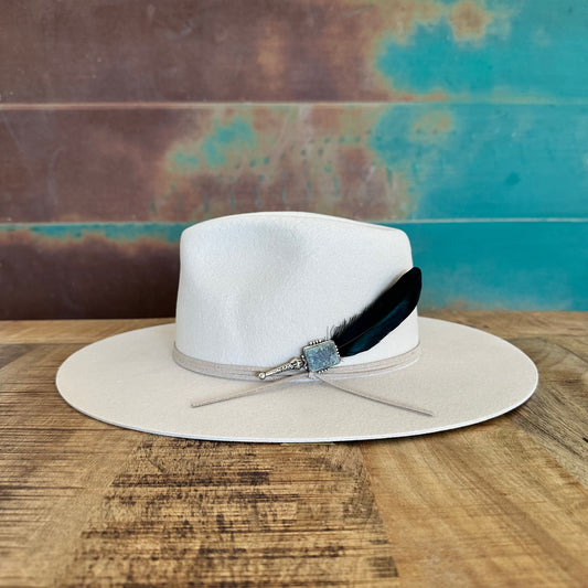 Stone & Feather Hat Pin