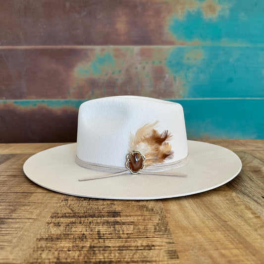 Vintage Stone Hat Pin