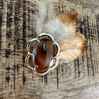 Vintage Stone Hat Pin