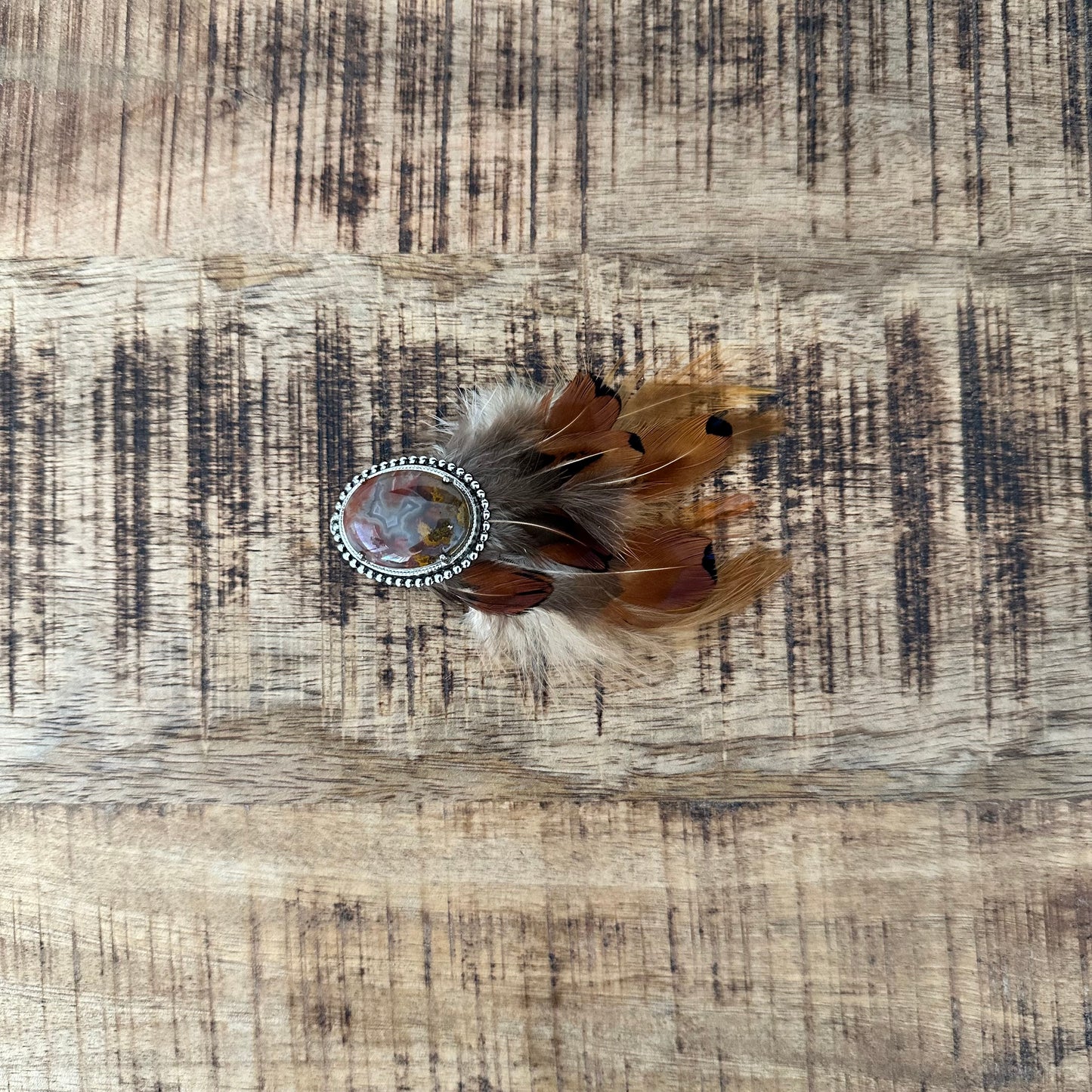 Moss Agate Hat Pin