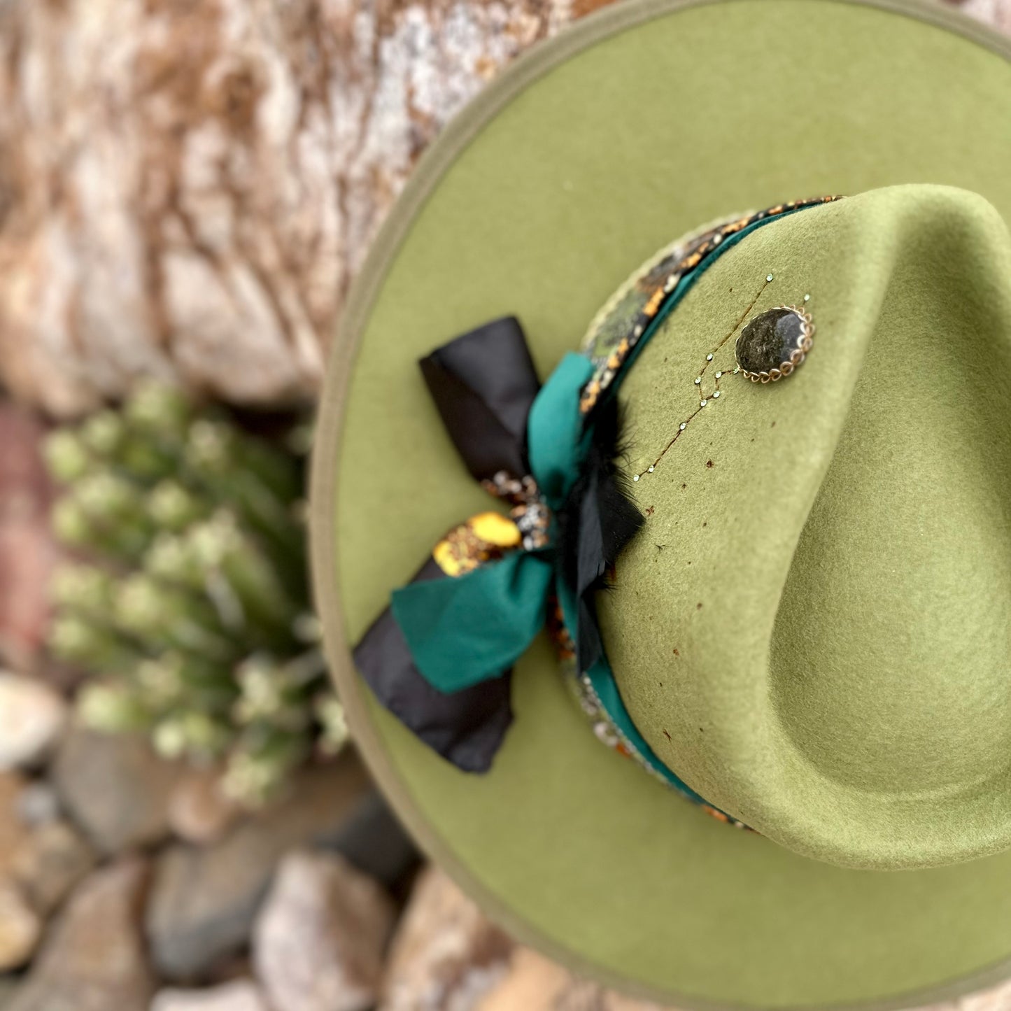 Written in the Stars Celestial Green Wool Hat