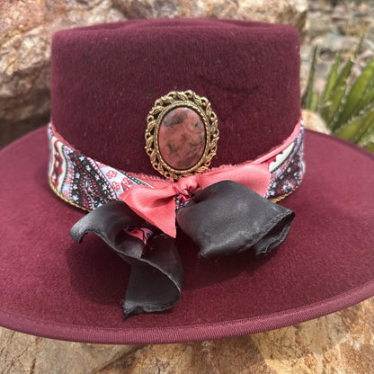 Written in the Stars Vintage Brooch Hat