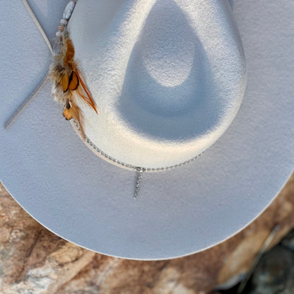 White Opal Adventurine Heishi Hat Band