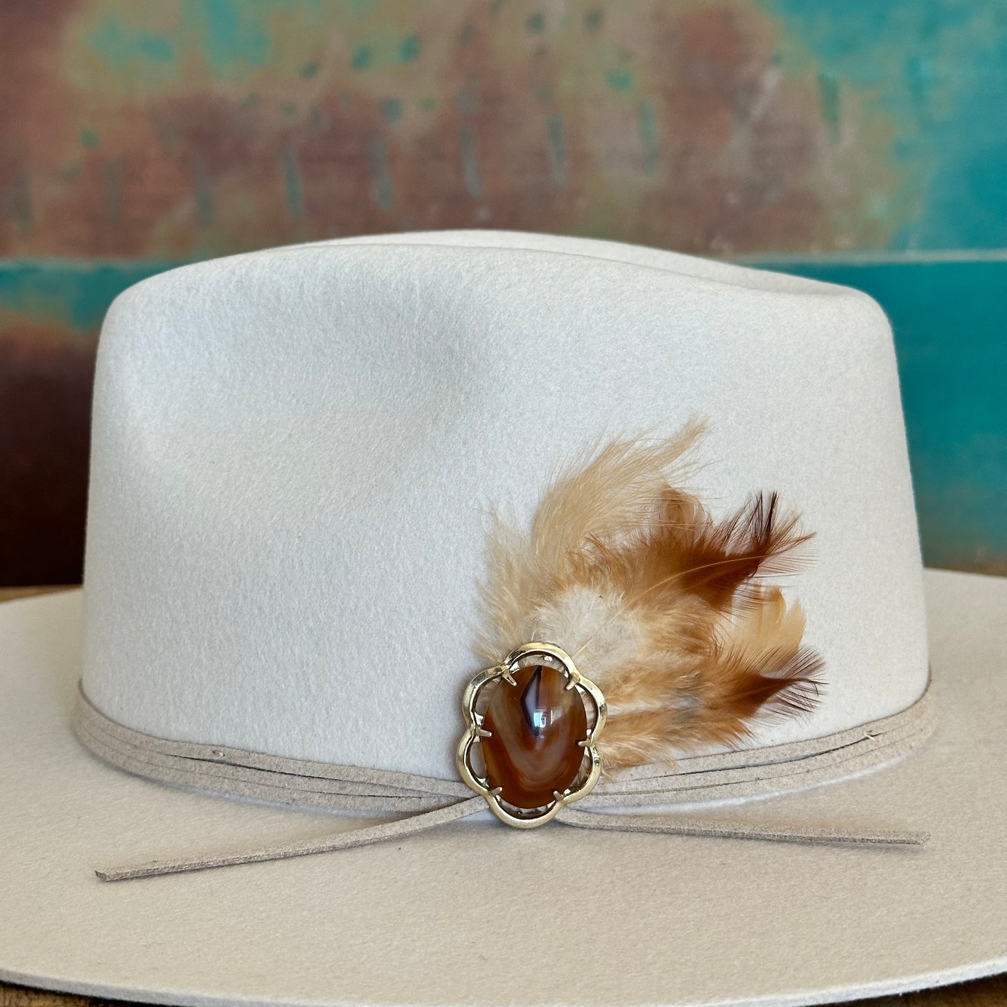 Vintage Stone Hat Pin