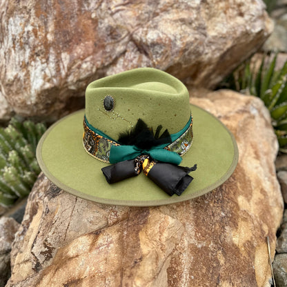 Written in the Stars Celestial Green Wool Hat