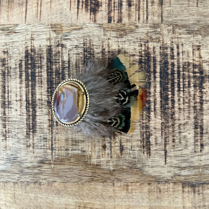 Vintage Agate Hat Pin