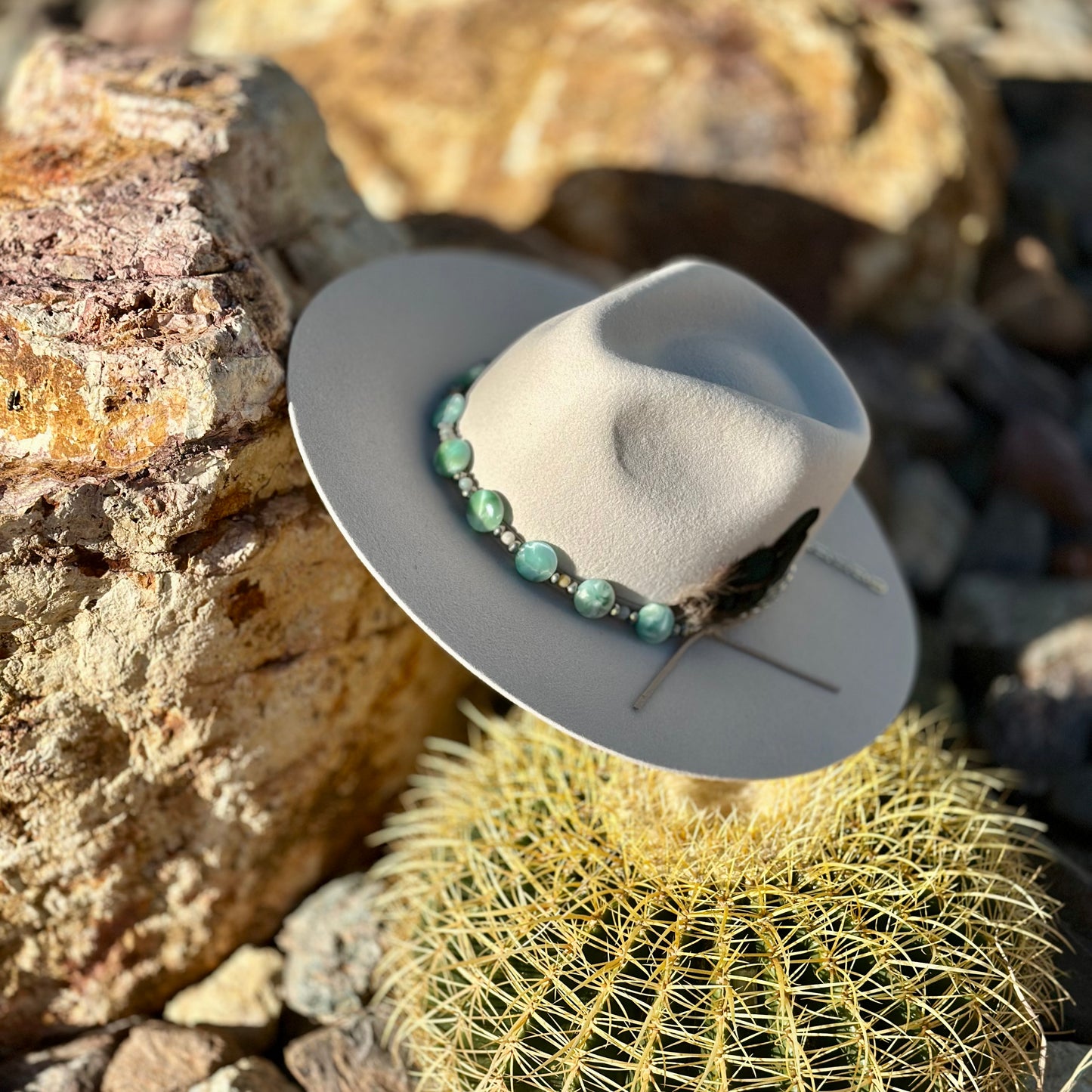 Green Angeline Desert Glow Hat Band