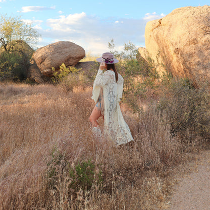 Handmade Pisces amethyst birthstone hat. A meaningful zodiac gift with western, one-of-a-kind style.